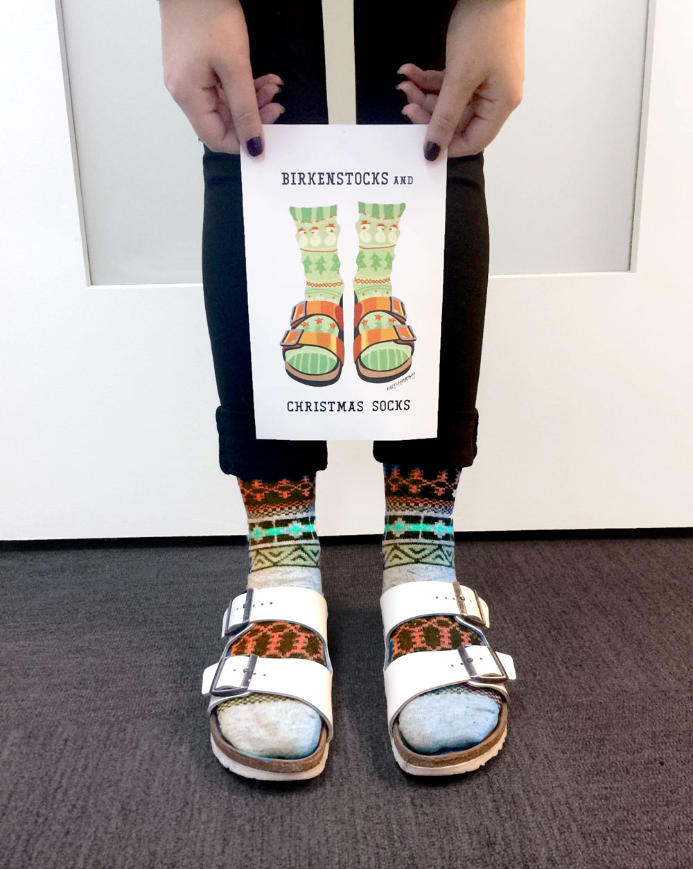 Birkenstocks and Christmas Socks | Emily K Armstrong